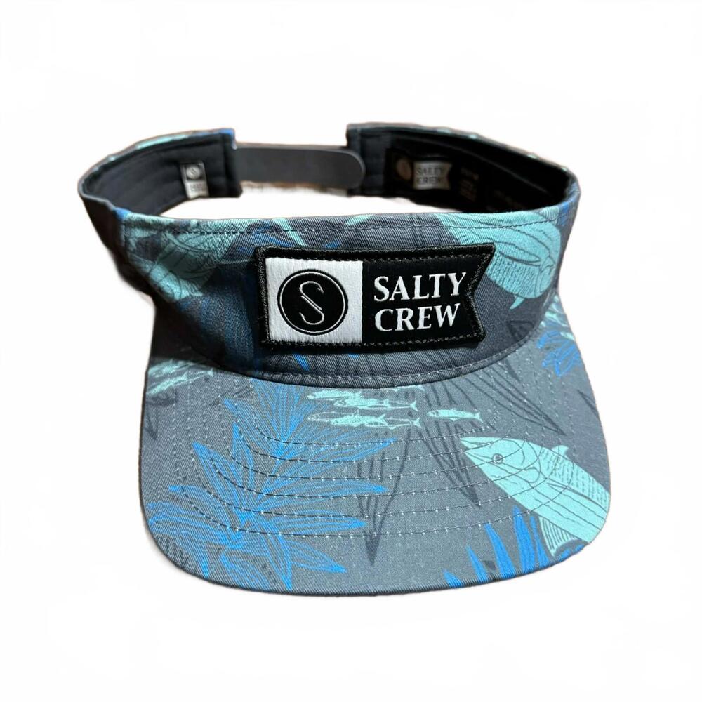 SALTY CREW Fishes Blue Visor Hat One size Adjustable Snapback